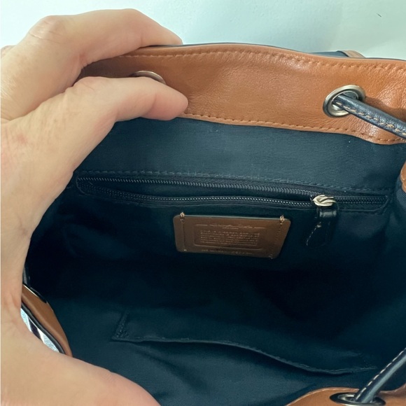 Coach Mini Billie Backpack Rosette Printed Denim With Leather Trim (F57754) - Picture 13 of 16